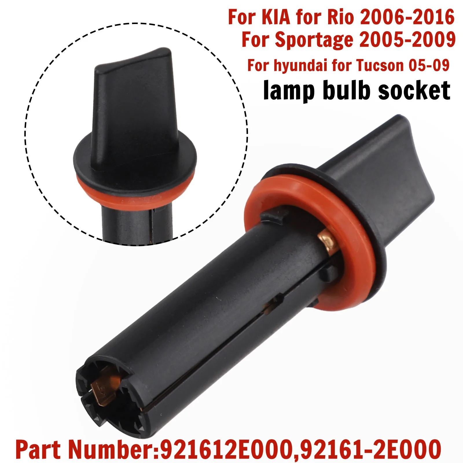Portalampada Indicatore Di Direzione 92340-5H000 Per Hyundai, Colore Grigio, Ricambio Fari - 2