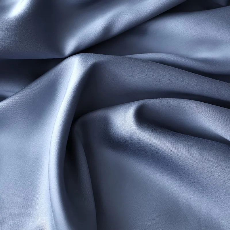 100%Organic Eucalyptus Plain Blue Flat Bed Sheets Lyocell Silky Soft Smooth Breathable Gentle to Skin Pillow shams 6