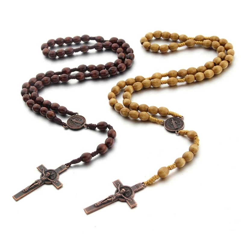 Catholic rosary necklace for men women