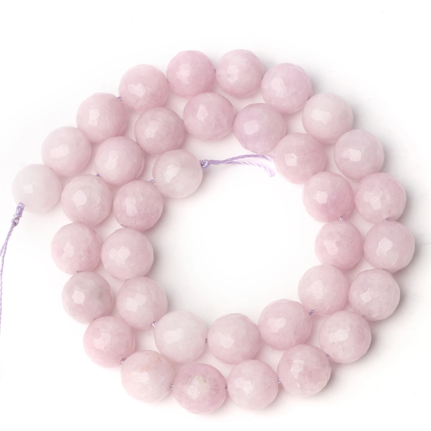 Natürliche Stein Facettierte Lila Kunzit Perlen Runde Lose Spacer Perlen Diy Handgemachte Armband für Schmuck Machen Zubehör 15'' – Detail 13