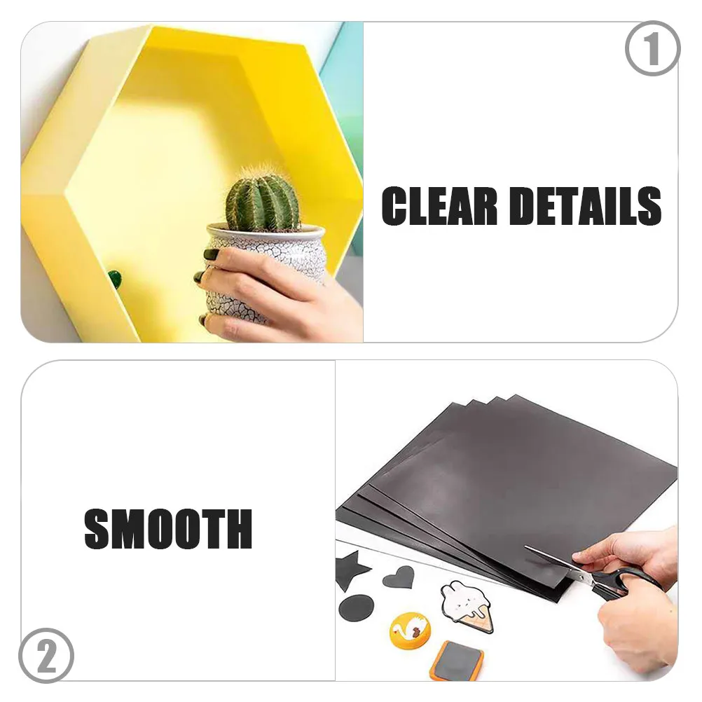 10Pcs 양면 자기 시트 DIY 재료 수공예 사진 카드 사진 디스플레이용 유연한 접착 자석 시트