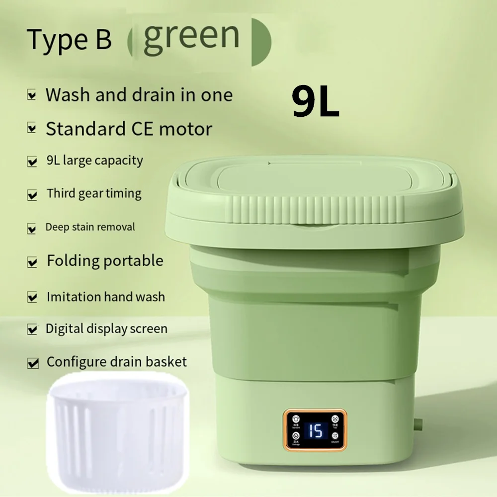 Foldable Mini Washing Machine, Large Capacity Portable Washing