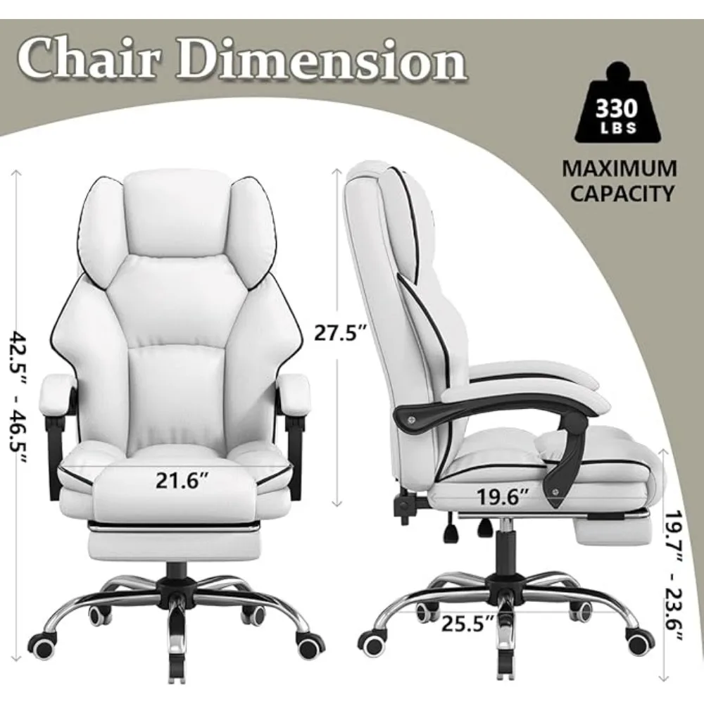 Office Chair with Foot Rest Reclining Gaming Chairs High Back Computer Chairs Executive Desk Chair Ergonomic Office Chairs 2