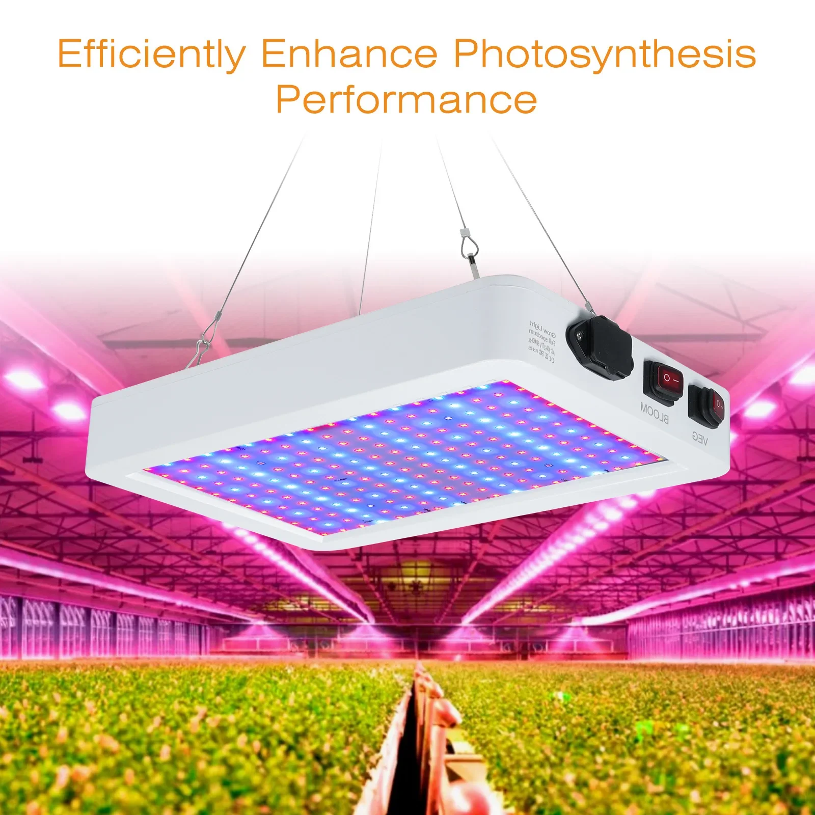 Description Picture 6 of itemNewest 216/312 Leds Full Spectrum LED Growing Light IP65 Plant Bulbs Hydroponic Lamp Greenhouse Lamps Flower Growth Lighting Box