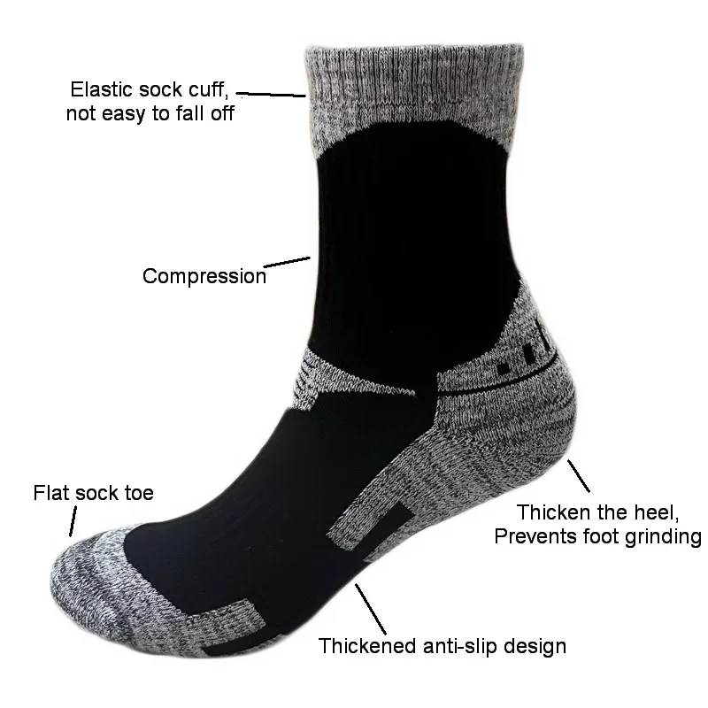 Thick Hiking Socks Compression Non Slip Winter Camping Thermal Socks Warm Sports Men Women Trekking Snowboard 3Pairs compression socks mens socks thermal socks women hiking socks
