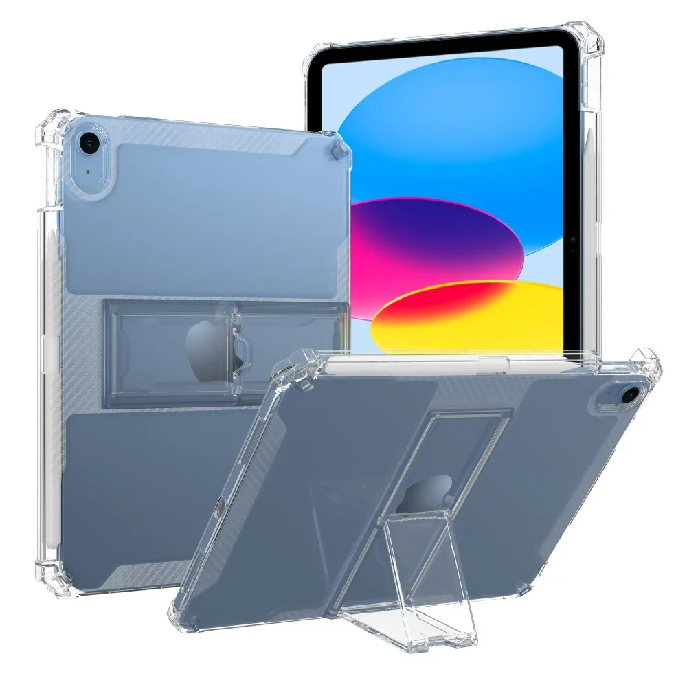 Capa Tpu com Suporte para Apple Ipad Capa pc para Ipad Pro 11 10.5 Air 10.9 10.2 10th 9th 8th 7th Gen 2023 2023 2023 10 9