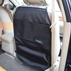 Children's Car Seat Back Protector and Organizer with Anti - Kick Mat (Black)