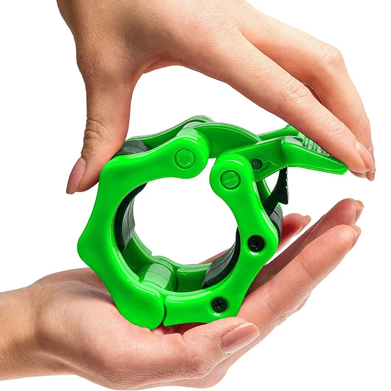 1PC Nylon Safety Dumbbell Barbell Bar Clip Collar Lock Clamps Pro O-Rod Chuck Weight Lifting Bar Snap Gym Fitness Accessories 2