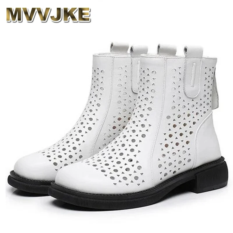 

Ботинки Martin из воловьей кожи с верхним слоем, прохладные ботинки с вырезами, большие размеры, весенне-летние ботинки из натуральной кожи, женские ботинки на толстом каблуке