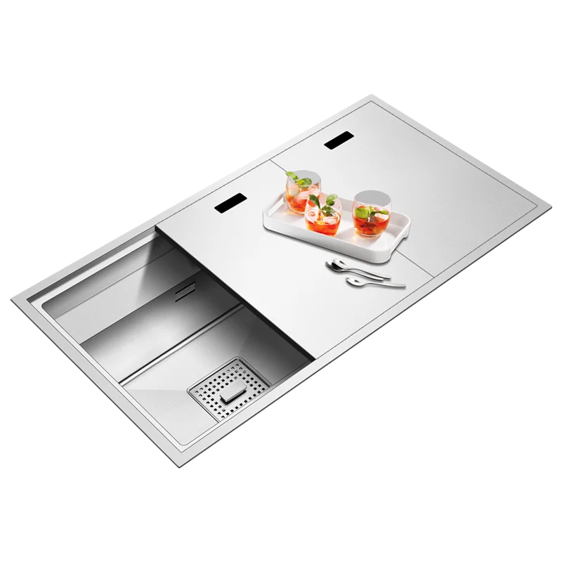 

ASRAS 7247Y 304 Stainless Steel Concealed Kitchen Sink, Panel Thickness 4mm, Depth 220mm, Length 720mm, Width 470mm