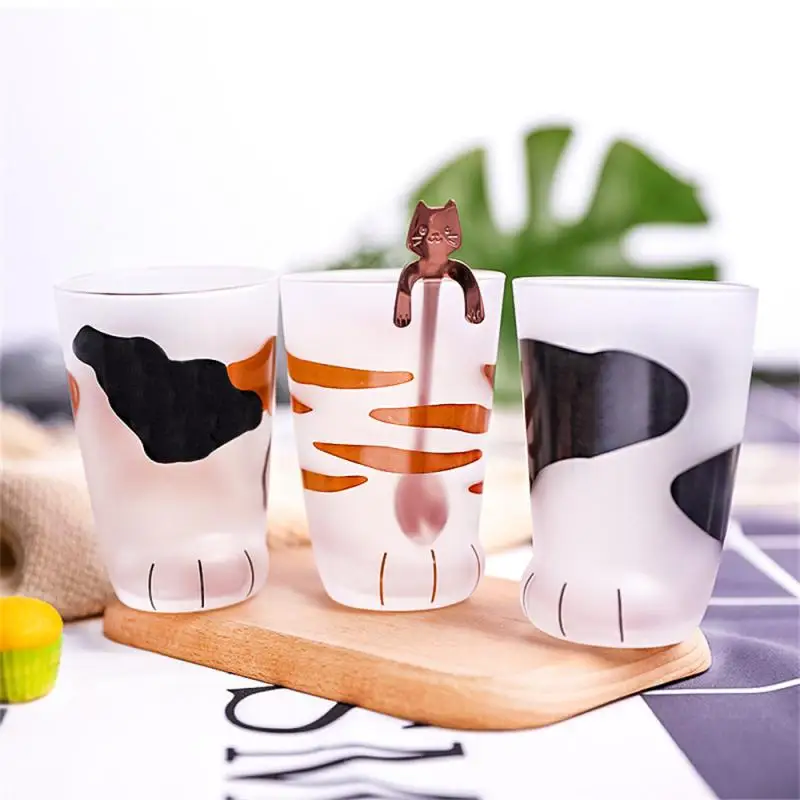 Cat's Claw Cup High Quality Glass Material Durable Unique Cat Foot Design High Quality Cute Cat Lover Gift Ins Cup Juice