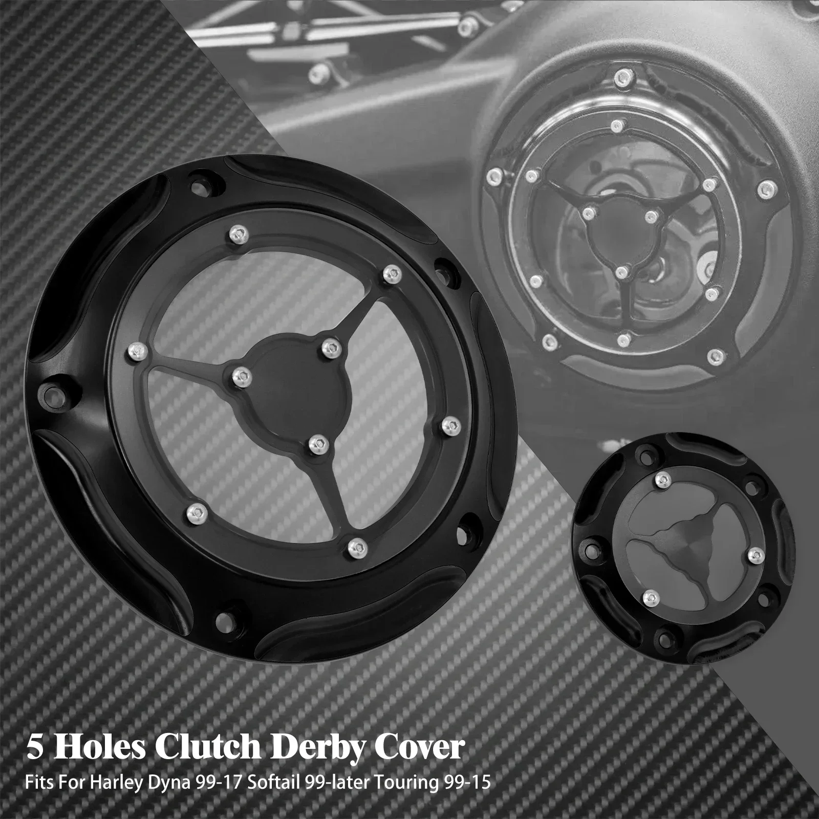 Chrome Derby Cover – Fits Harley Road King, Electra Glide, Softail 1999-2015 – With Gasket