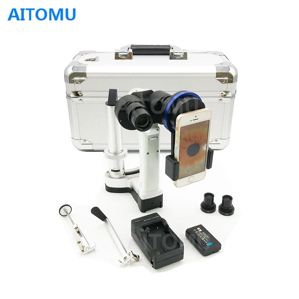 Portable Handheld Slit Lamp With Smart Phone Camera Adapter