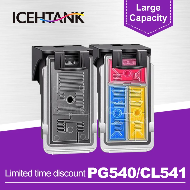 

Восстановленные чернильные картриджи ICEHTANK 540XL 541XL PG540 CL540 для принтеров Canon MX525 MG3650 MG3600 MG3250 MG2150 MG3100