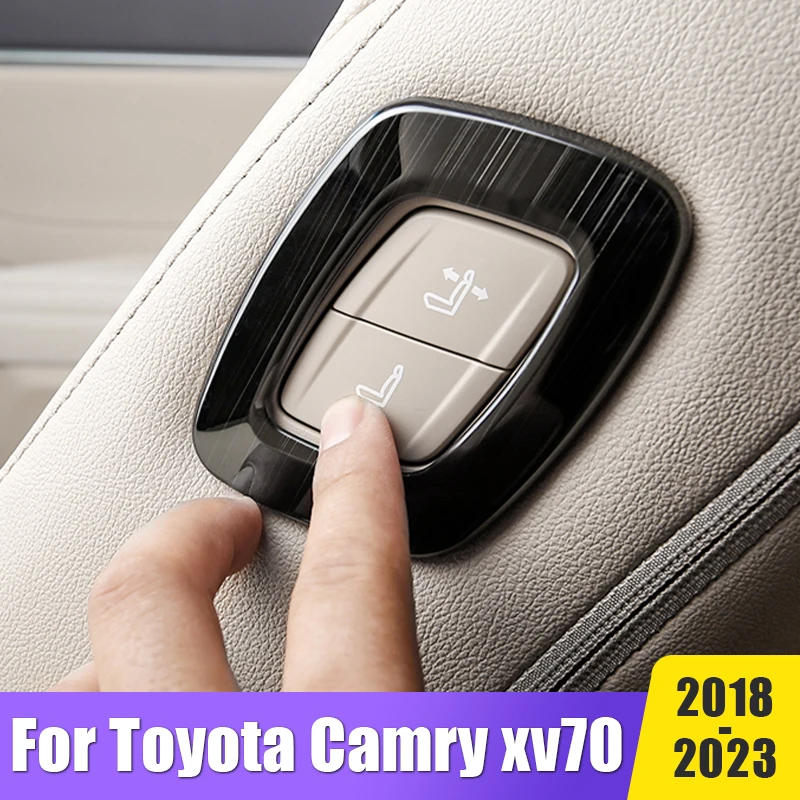 Car Boss Copilot Electric Seat Button Adjuster Frame Cover Sticker Per Toyota Camry 70 Xv70 2018-2020 2021 2022 2023 Accessori