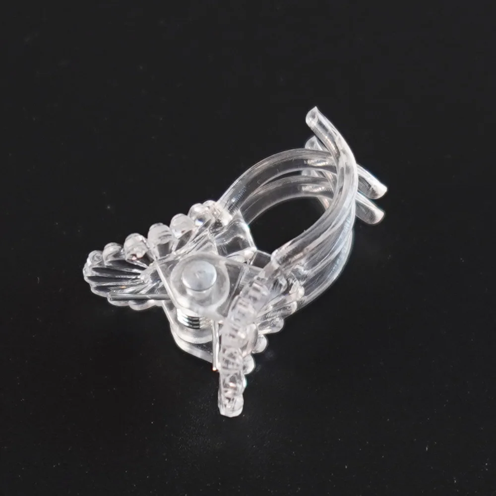 50-1000PCS Transparent Garden Plant Clips Clear Plastic 5-Claw Orchid Clamp Flower Climbing Stem Butterfly Decorative Support