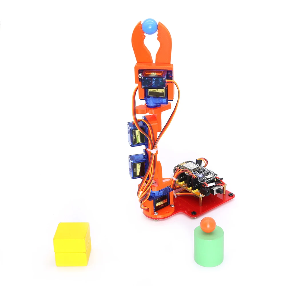 Dof Mecânico Braço Robô Manipulador Garra para Arduino Criador Aprendizagem Faça Você Mesmo Kit Robô Web Controle Remoto Sg90 Mg90s - Imagem 3