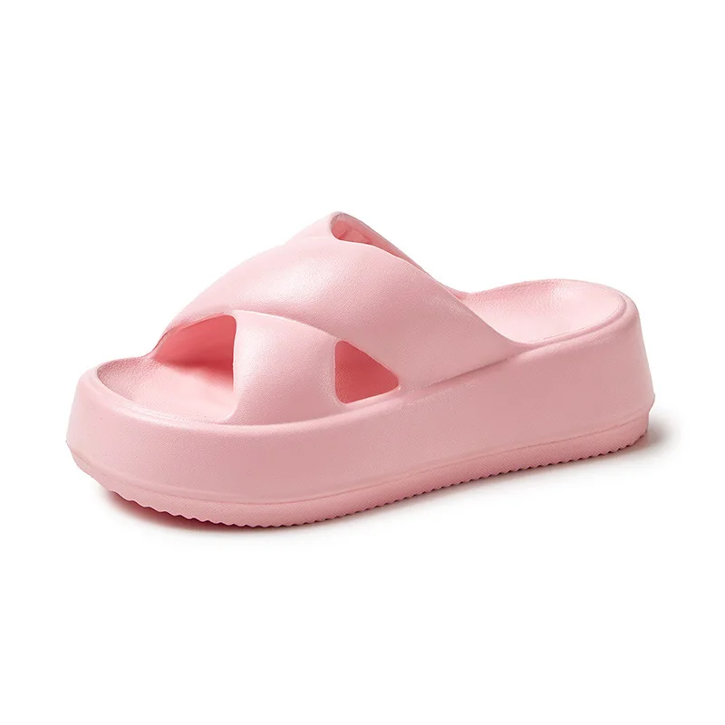 Pallene Women Sandals Soft Sole Cloud Slides Home Slippers Thick Bottom EVA Shoes Female Beach Flip Flops Non-Slip Cross Sandals 4
