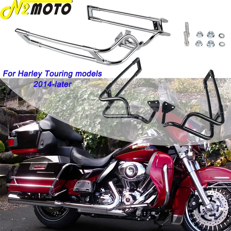 Soporte De Riel Negro Para Harley Touring Flt Flht Flhr Fltr, image size:960x960