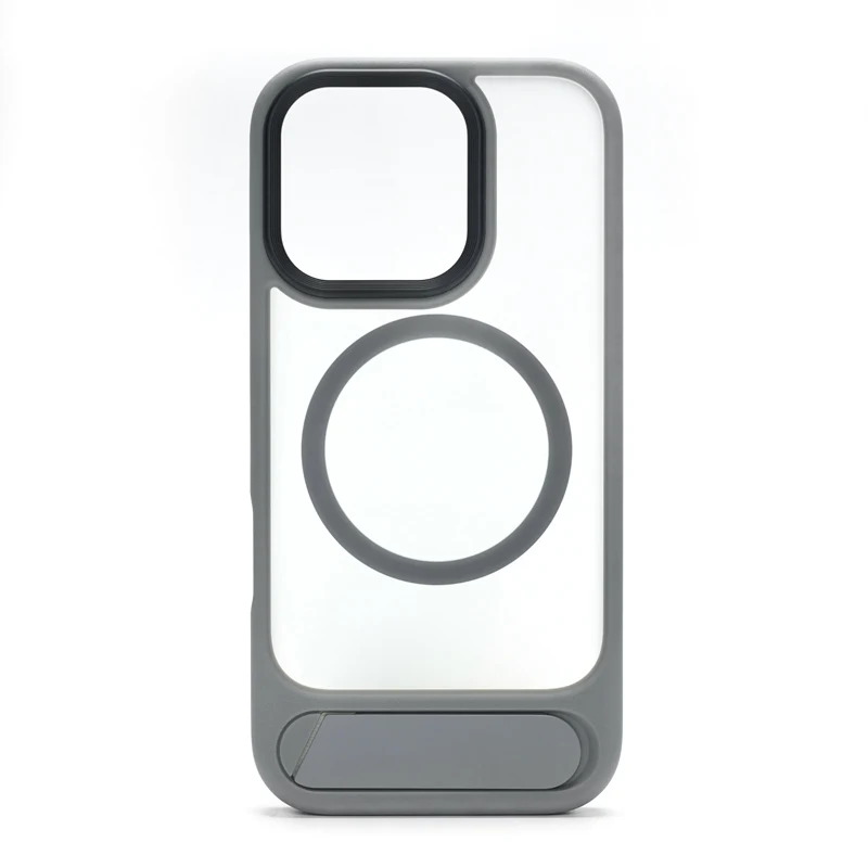 Sleek Frosted Matte Wireless Charging Metal Bracket Phone Case