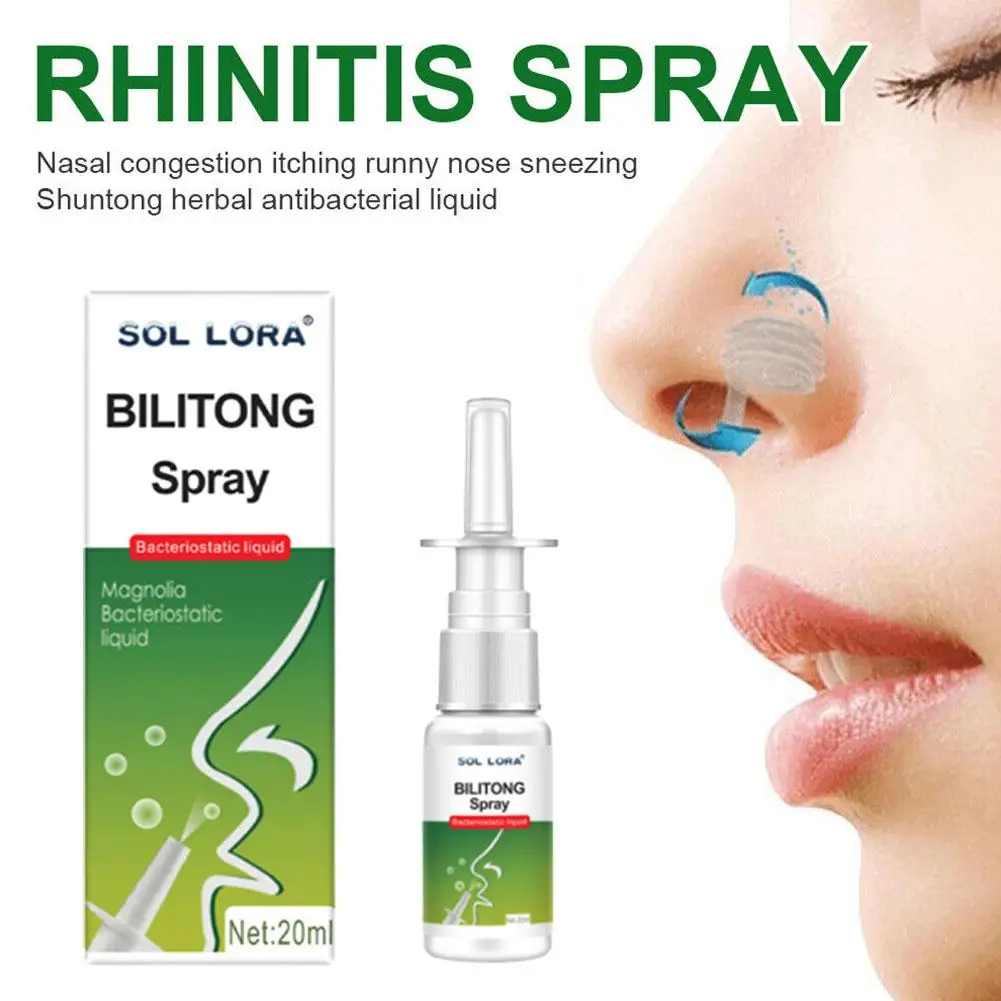 Nasal Spray 2pcs Treatment Chronic Sinusitis Nasal Discomfort Drop Nose Itch Cool Herb Ointment Spray Health Care 20ml nose care spray,nasal spray