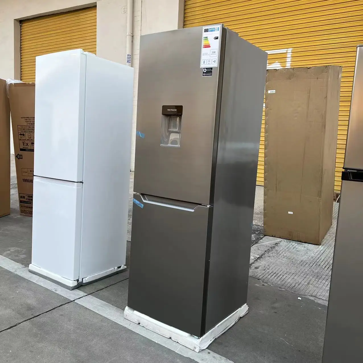 Sam sung bottom freezer with water dispenser stainless steel free standing BCD-321 air cooled two doors refrigerator cheap price