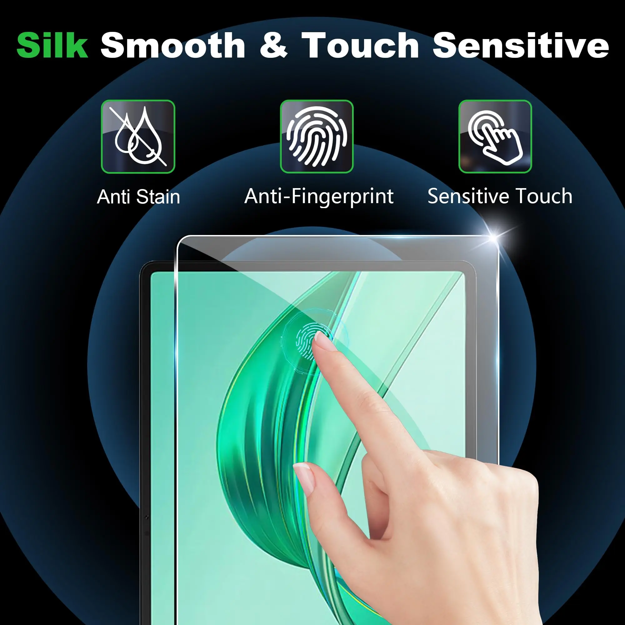 Premium Screen Protector film for Honor Pad X8a 2024 11 Inch 9H Hardness Anti-fall Anti-fingerprint Full HD Tempered Glass Film 4