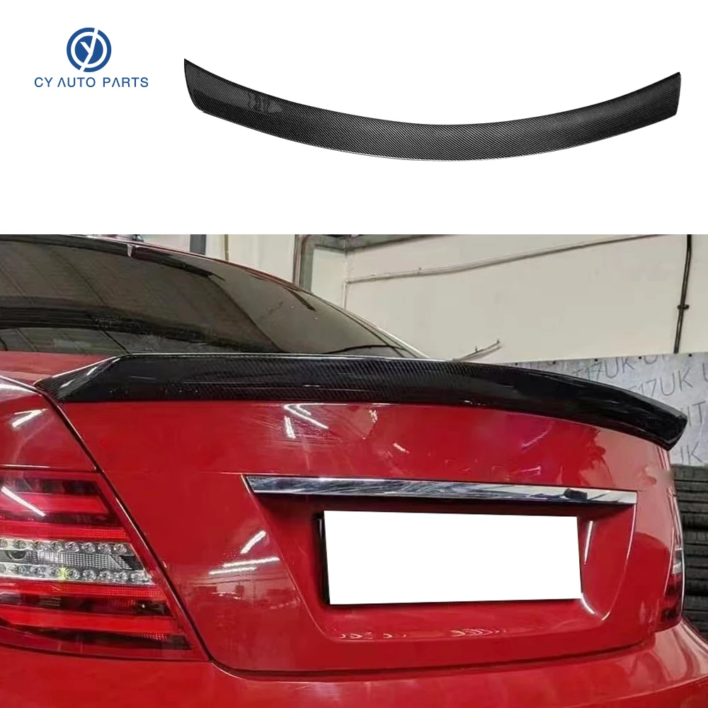 

For Mercedes Benz C Class C63 W204 High Quality Carbon Fiber V Style Spoilers Trunk Tail Wings
