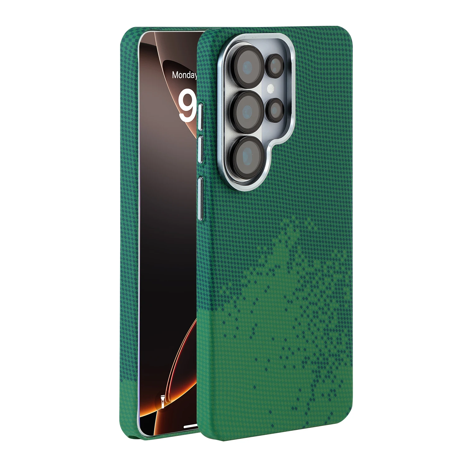 Luxurious Carbon Fiber Magnetic Armor Case with Wireless Charging Compatibility & Shockproof Protection