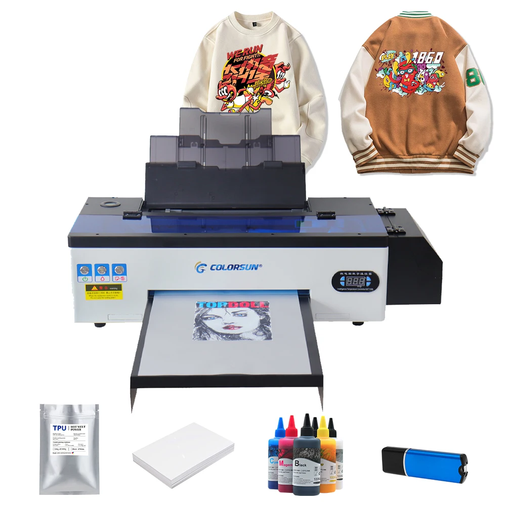 Color Sun New Arrival Modified Digital A3 Inkjet T-Shirt Printing Machine Heat Transfer Pet Film DTF Printer with Oven