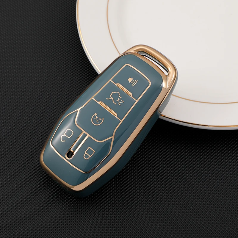 Key Cover Case for Ford Fusion Mondeo Mustang F-150 Explorer Edge 2015 Car Styling Key Protection Keychain key case cover,key case