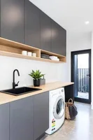 ตู้อ่างล้างจานห้องซักรีดสีขาวสีฟ้าแบบกําหนดเอง 3