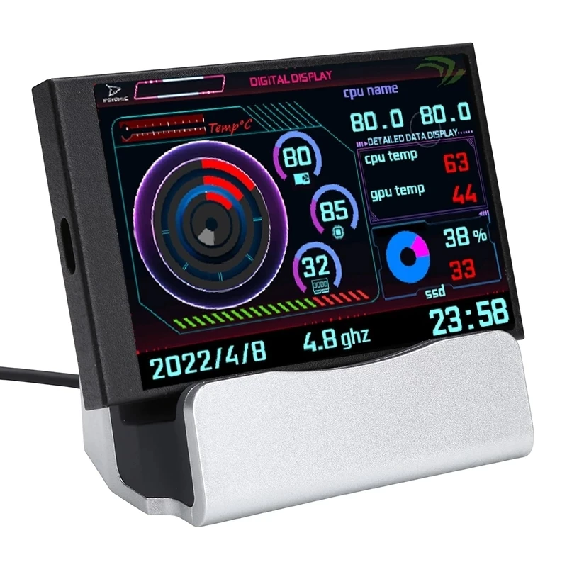 Ips Tipo-c Tela Secundária Cpu do Computador Gpu Ram Monitor Hdd Usb Tipo-c Display para Aida64 Livremente 3.5 Novo