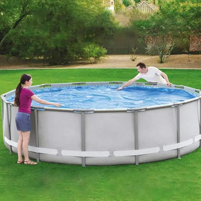 Swimming Pool Cover Solar Pool Protection Cover Rectangle Insulated Bubble Pool Heating Cover UV-resistant Solar Blanket Swimming Pools