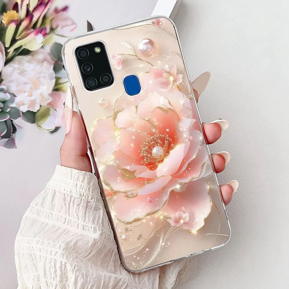 Clear Fashion Luxury Cute Painted Back Phone Case Cover