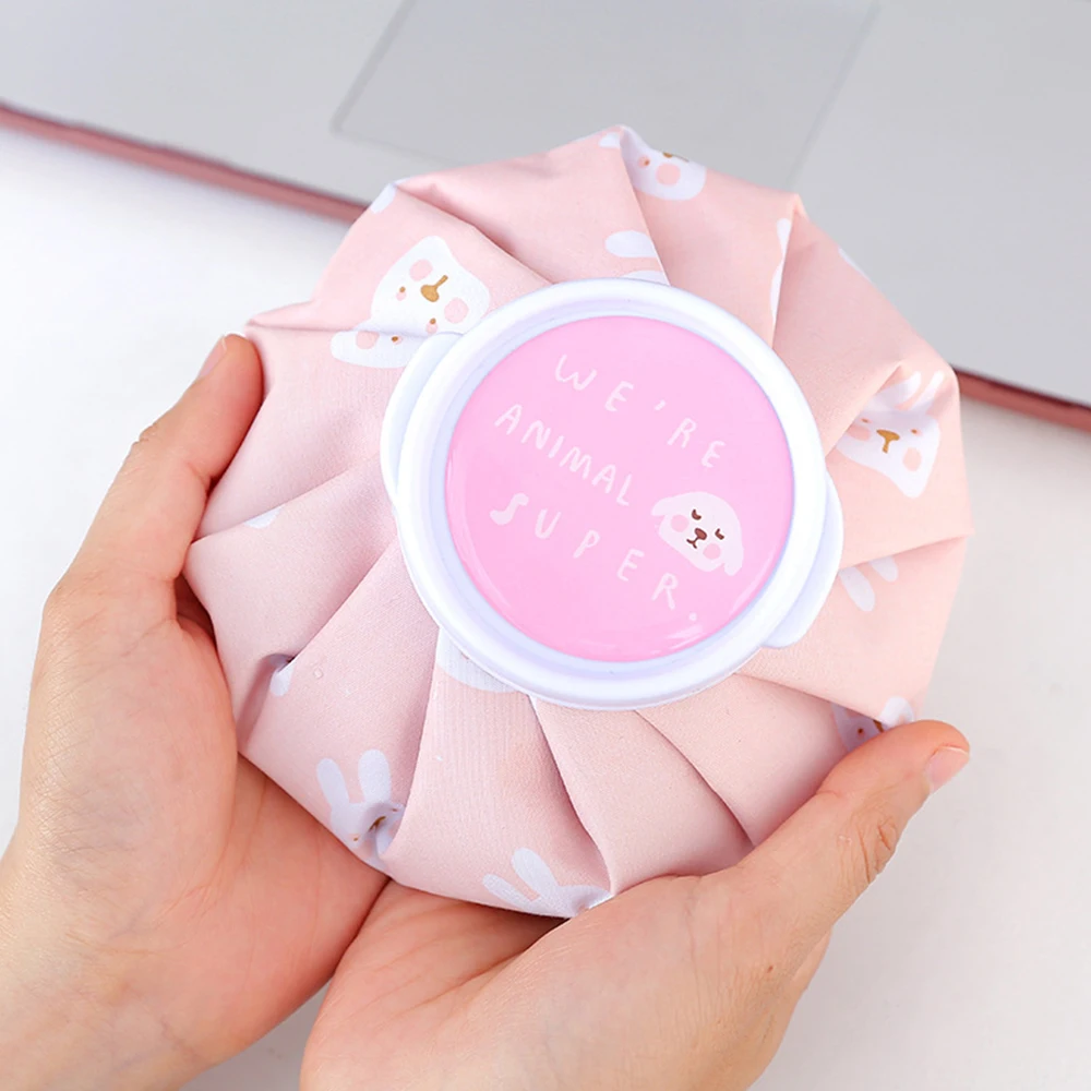 Foldable Cartoon Cloth Ice Pack Pain Relief Reusable Ice Pack Cartoon Thickening Leakproof Hot Water Bag Physiotherapy Bag