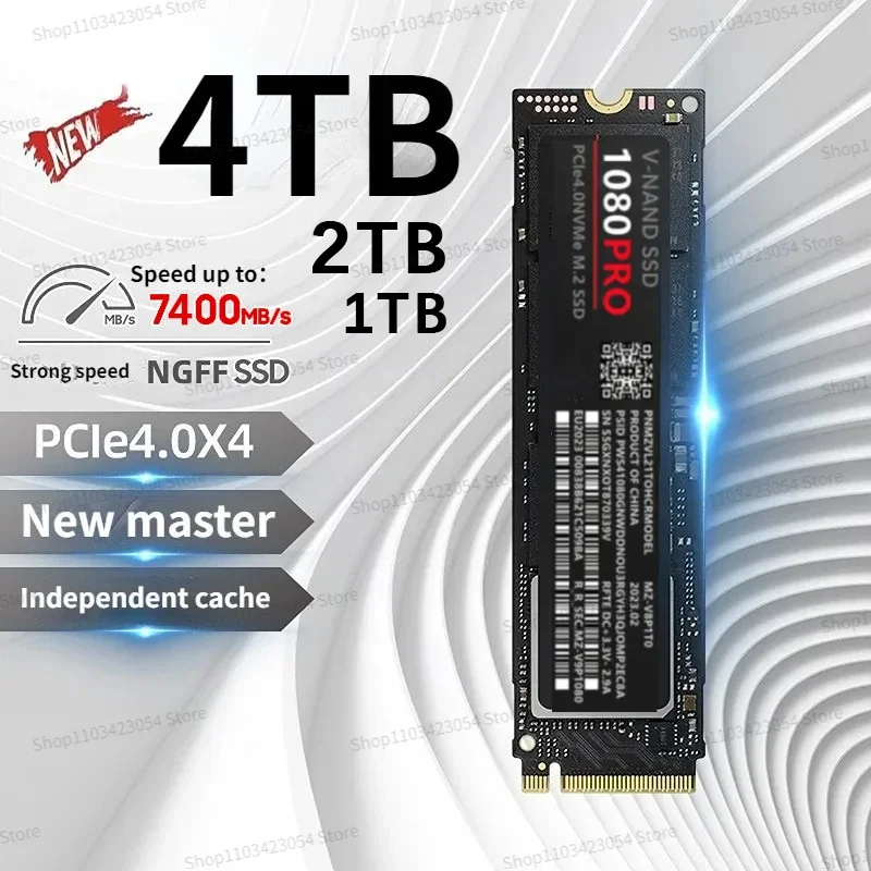 ũž PC PS5  ƮϿ ָ Ʈ ϵ ũ, SSD M2 2280 PCIe 4.0 NVME б 14000 MB/S, 1080PRO 4TB
