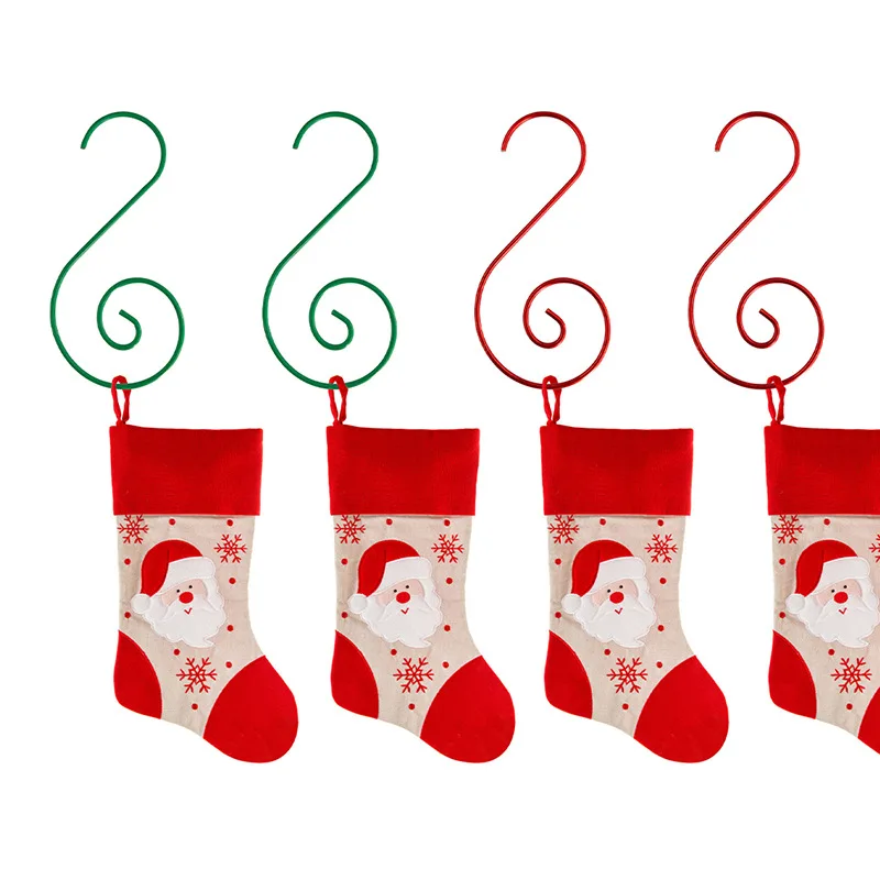 Christmas Ornament Hooks Stainless Steel S-Shaped Hanger Metal Wire Hanging Hook for Christmas Tree Balls 10/100Pcs christmas decorations