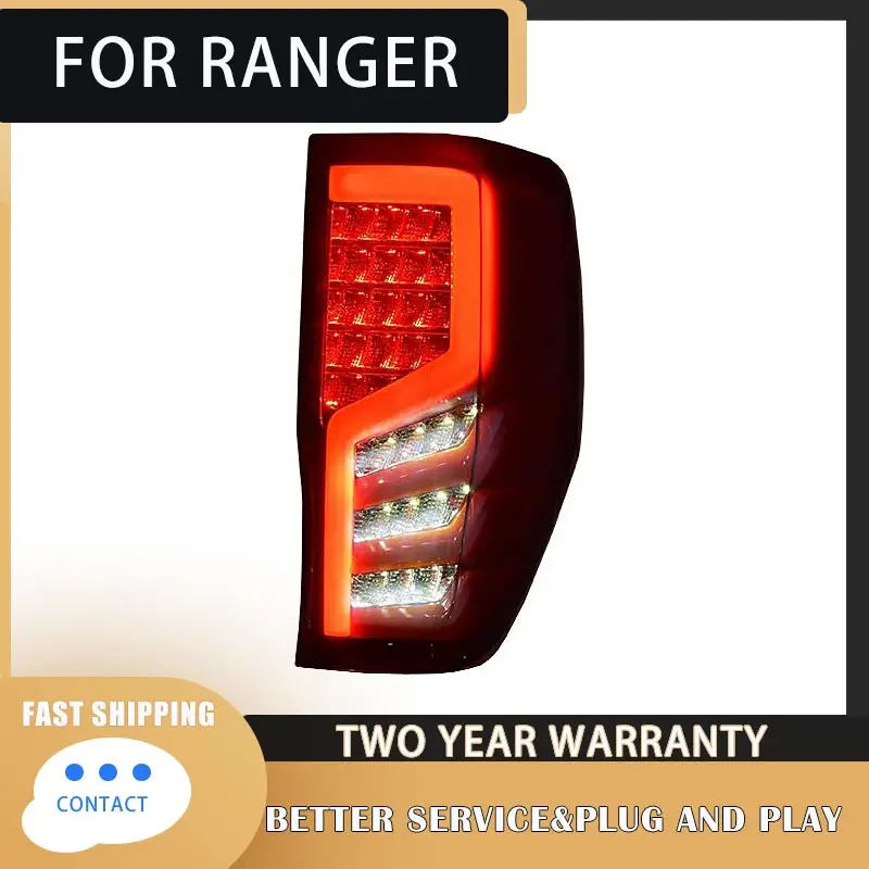 thumbnail image 1 of Diseño de coche para Ford Ranger LED luz trasera T6 T7 T8 2012 - 2019 luz trasera LED luz de freno de señal de giro dinámica, 1 of 4