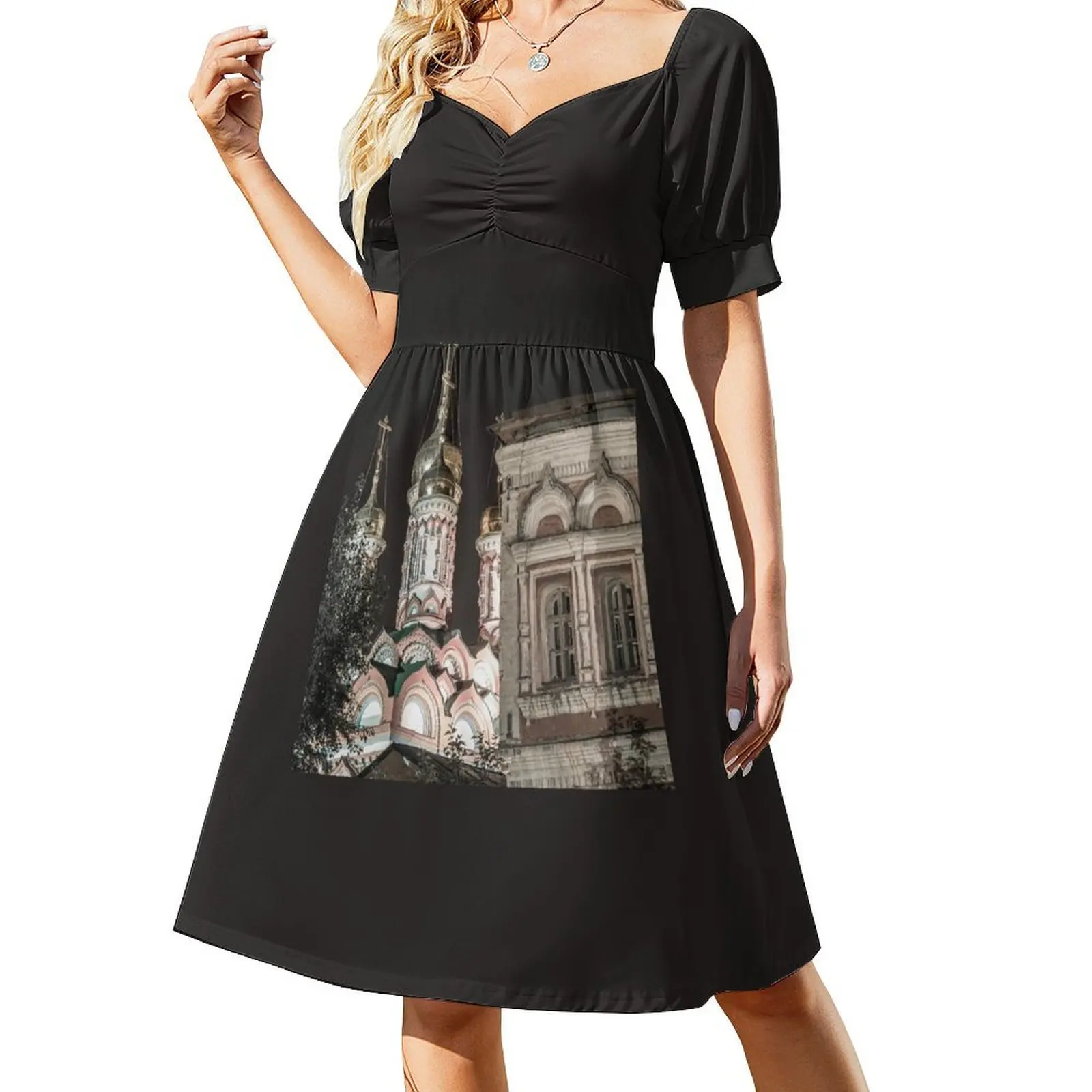 

Old church in Moscow Sleeveless Dress women party dresses clothes for woman