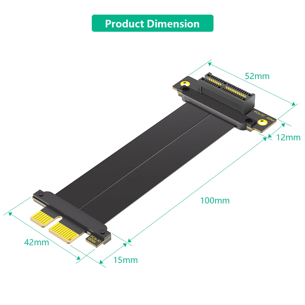 PCI-e PCI Express 4.0 1X Extension cable (cable length: 10cm)
