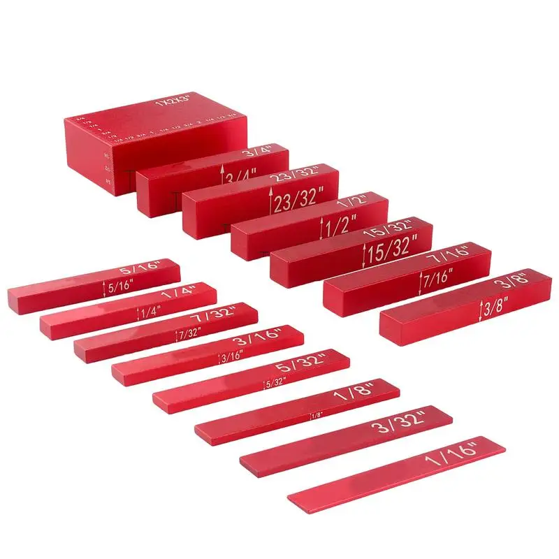 8PCS Aluminum Router Table Setup Blocks – Precision Height, Depth & Angle Gauges For Woodworking