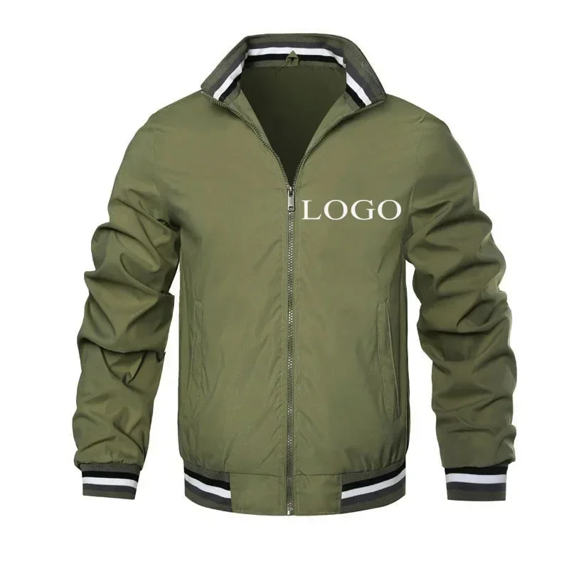 Men's and women's high necked jackets with self-designed jackets, brand logo, personalized image anytime, anywhere, DIY, fashion
