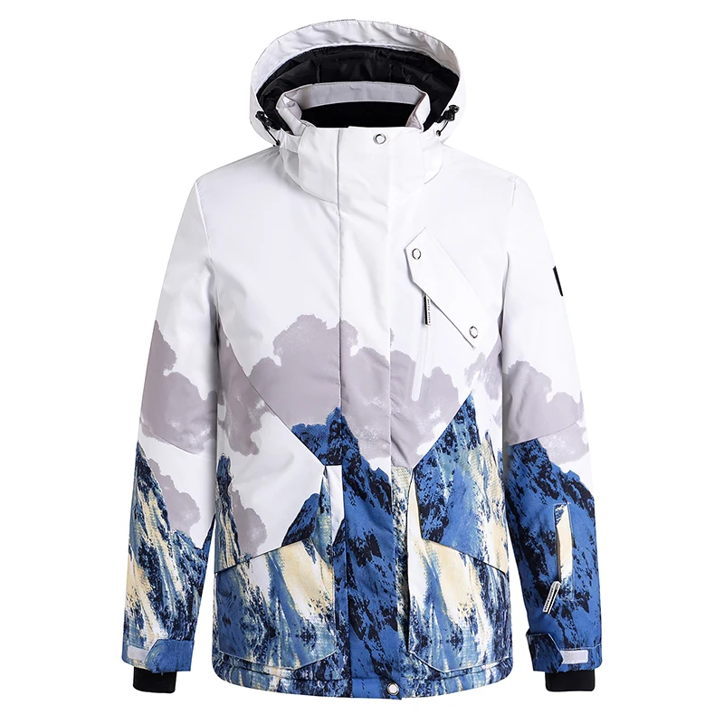 Men's And Women's Ski Jackets Windproof And Waterproof Winter Outdoor Sports Jackets Men's Warm Printing Coat Snow Jacket