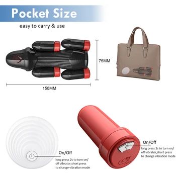 Glans Vibrator Sex Toys for Adults Men Penis Trainer Male Masturbator Cock Sleeve Massager Stimulator Vibrating Bullets 10 Speed 6