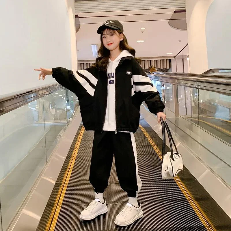 

Girls Suit Coat +Pants Cotton 2Pcs/Sets 2022 Cute Spring Autumn Thicken High Quality Sports Sets Kid Baby Children Clothing