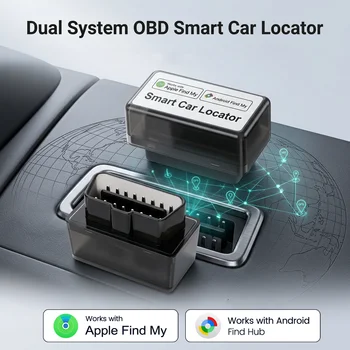 Localizzatore GPS OBD Smart per Auto, Anti-smarrimento, Compatibile con Apple Find My e Google Find Hub