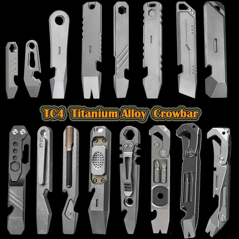 Accessoire EDC Titane Levier De Force (Pry Bar) En Titane TC4 - Outil