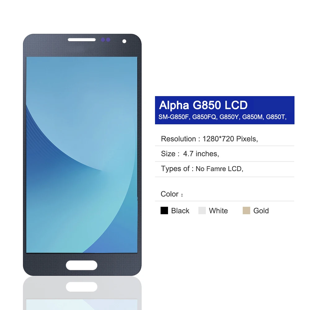 Super AMOLED Screen for Samsung Galaxy Alpha G850 G850F Lcd Display Touch Screen Digitizer Replacement oled display screen lcd display screen