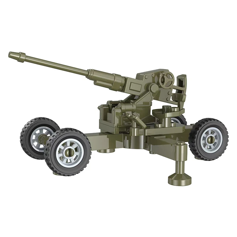 Weltkrieg Flugabwehrgeschütz Raketenartillerie Militär Armee Kriegswaffe Soldat MOC Modell Bausteine Spielzeug für Kinder – Detail 16